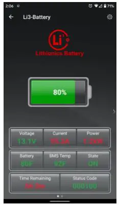 Lithionics Battery GTX12V315A-E2107-CS200 NeverDie Compact Series 200 Internal BMS-4