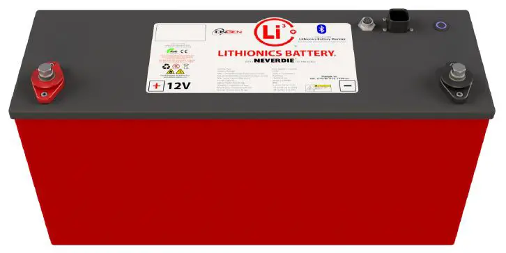 Lithionics Battery GTX12V315A-E2107-CS200 NeverDie Compact Series 200 Internal BMS