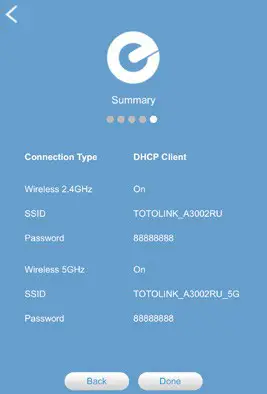 TOTO LINK A3002RU AC1200 Wireless - Configure the Router on Phone 8