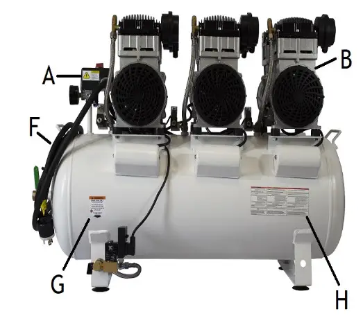 CALIFORNIA 20060CAD Electric Ultra Quiet and Oil-Free Air Compressor - Fig9