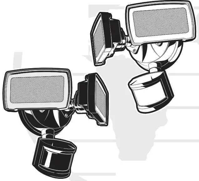 Good Earth Lighting SE1291-BP2-02LF0-G 180-Degree 2-Head LED Motion