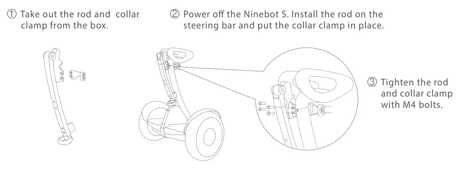 Segway Pull Rod for Ninebot S - How to install