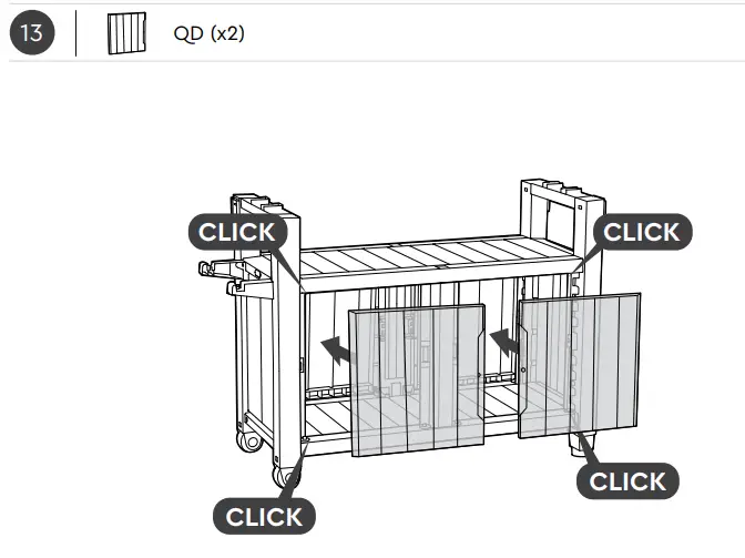 Keter 2127661 Unity XL Outdoor Kitchen Cart with Storage - fig 18