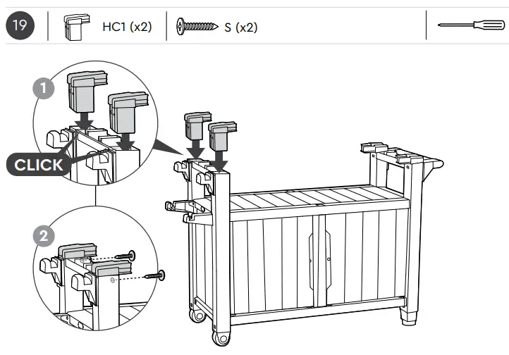 Keter 2127661 Unity XL Outdoor Kitchen Cart with Storage - fig 24