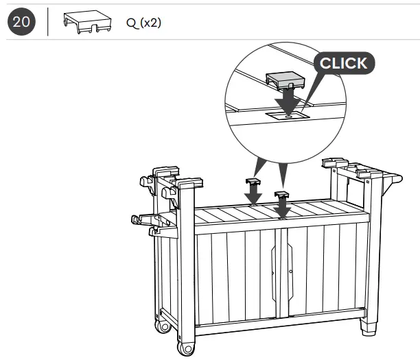 Keter 2127661 Unity XL Outdoor Kitchen Cart with Storage - fig 25