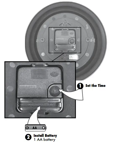 ACURITE 02413 Indoor or Outdoor Clock with Temperature -