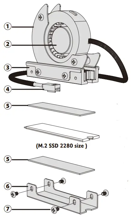 akasa A-M2HS03-BK-GeckoCooler-Active-Cooling-for-M-2-NVMe-PCIe-and-SATA-Drives-FIG1