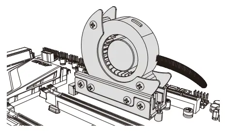 akasa A-M2HS03-BK-GeckoCooler-Active-Cooling-for-M-2-NVMe-PCIe-and-SATA-Drives-FIG4