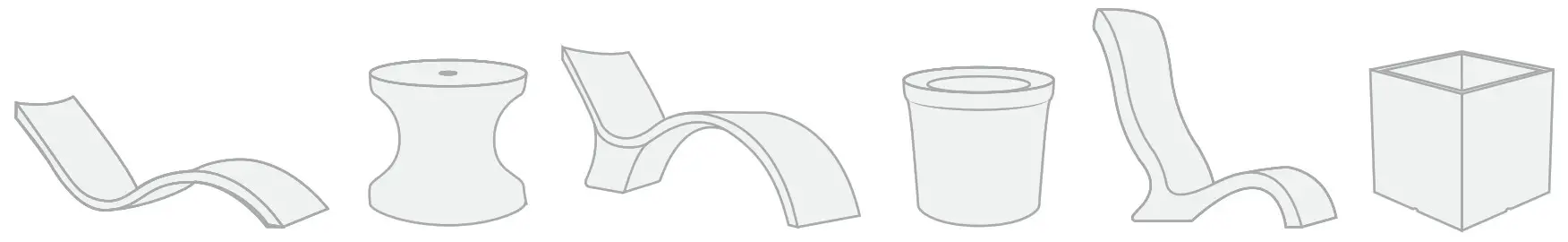 LEDGE LOUNGER LL SG-C TL Signature Collection Two Chaise Bundle