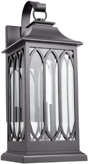 Signature Hardware 944723 Stonehouse 3-Light Outdoor Entrance Wall Sconce