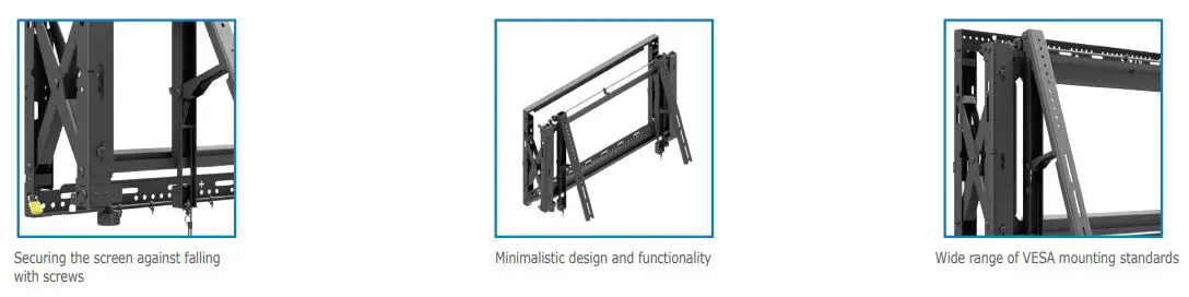 edbak VWFS95-L Full Service Video Wall Mount Instruction Manual - Parts