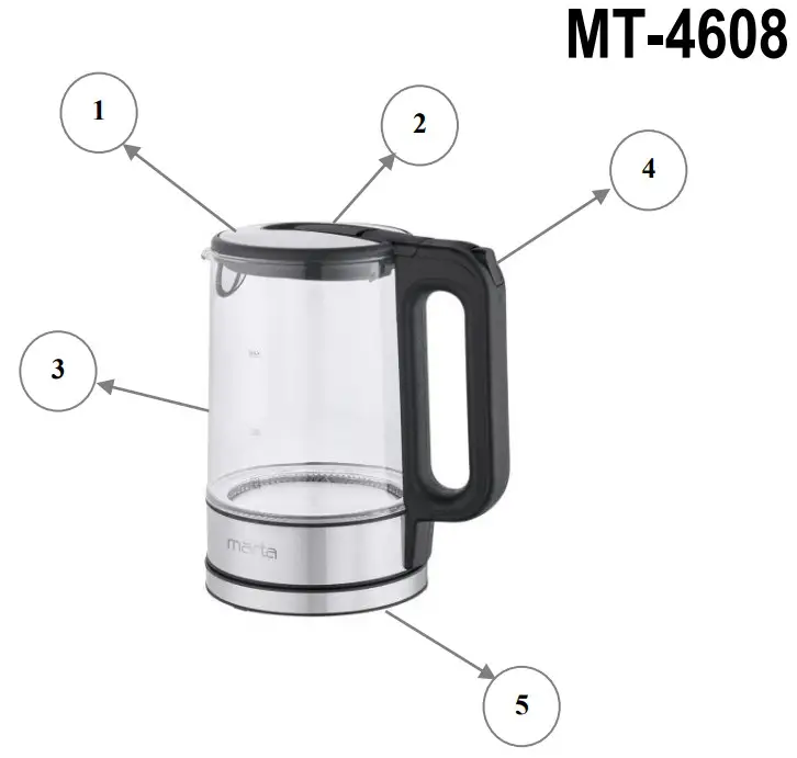 marta MT-4608 Electric Kettle - fig 1