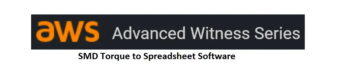 Aws Smd Torque To Spreadsheet Software User Manual