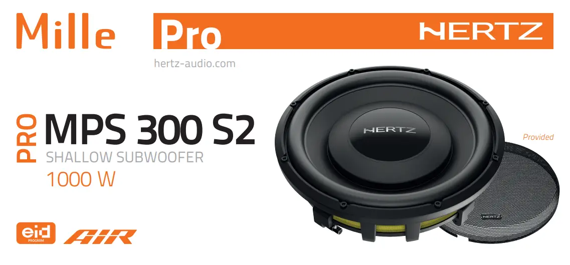 HERTZ MPS 300 S2 Mille Pro Series 12 Inch Shallow-Mount 2-Ohm Component Subwoofer - fig 45