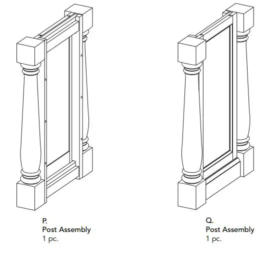 homestyles 5020-941 Kitchen Island Instruction Manual - Part List