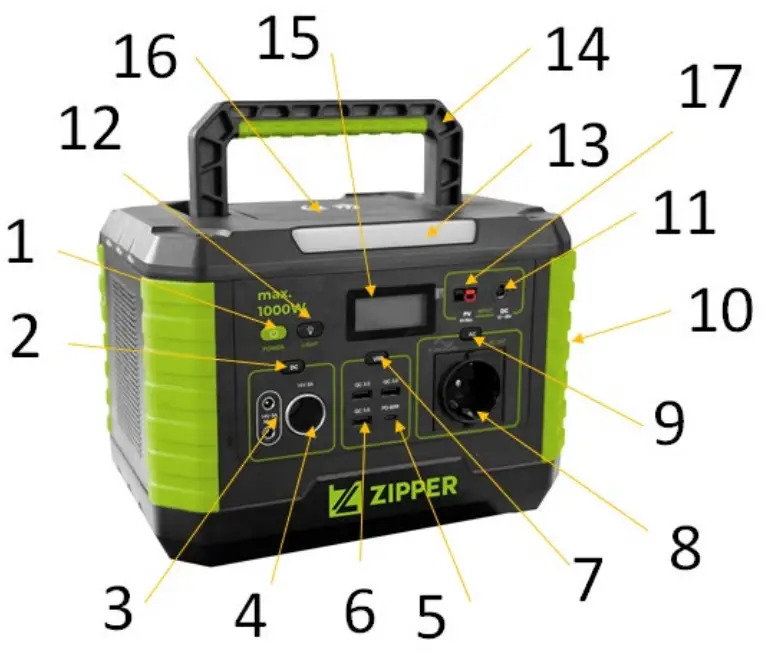 ZIPPER ZI-PS330 Portable Power Station - Fig 3