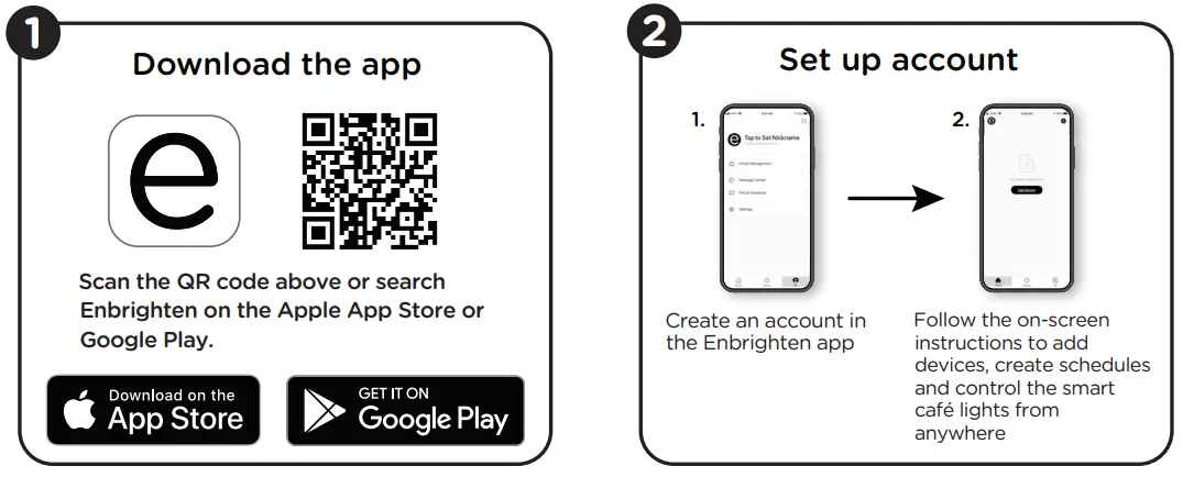 enbrighten LED Wi-Fi Smart Café Lights -- device