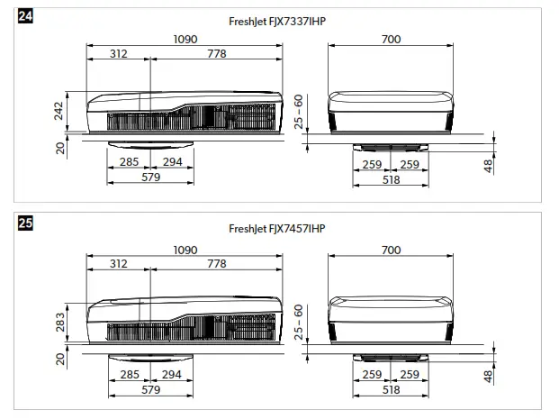 DOMETIC FreshJet FJX Roof Air Conditioner - Figures11