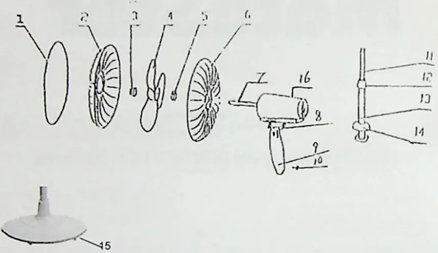 MateStar MAT-1572R 16 Inch Stand Fan - Fig 1