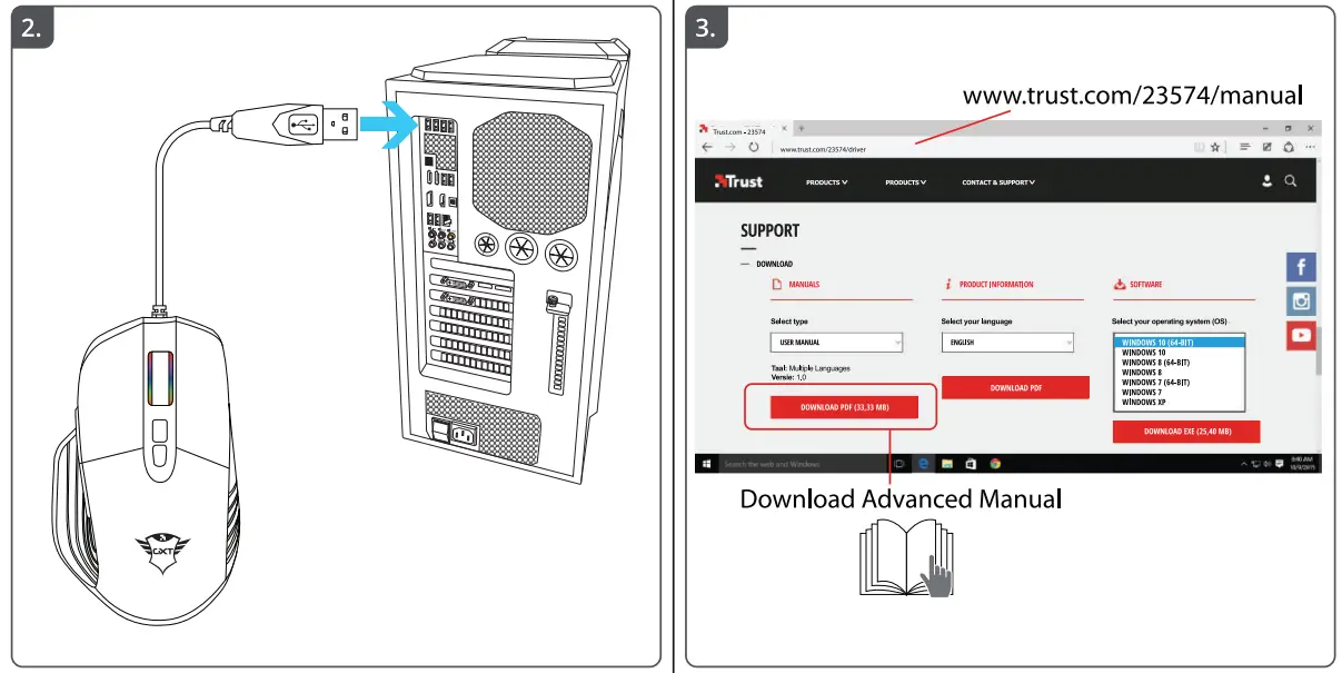 Trust 23574 GXT 940 Xidon RGB Gaming Mouse 1