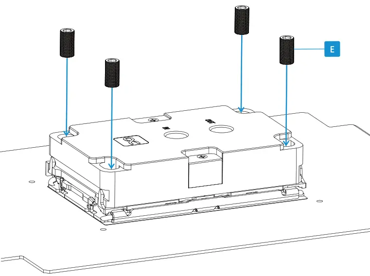 alphacool LGA 4677 - ES Jet 1U Waterblock Lineup Support - Screw