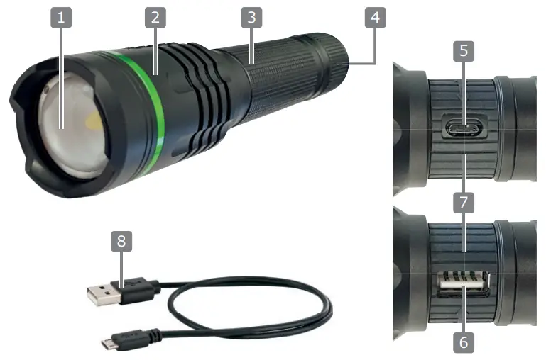 SCHWAIGER TLED1000 LED Flashlight -