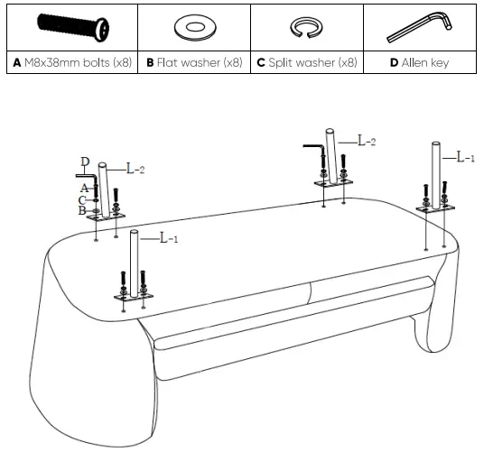 MATT BLATT MBNYLAH3SAA Nyalah 3 Seater Lounge-assmbly