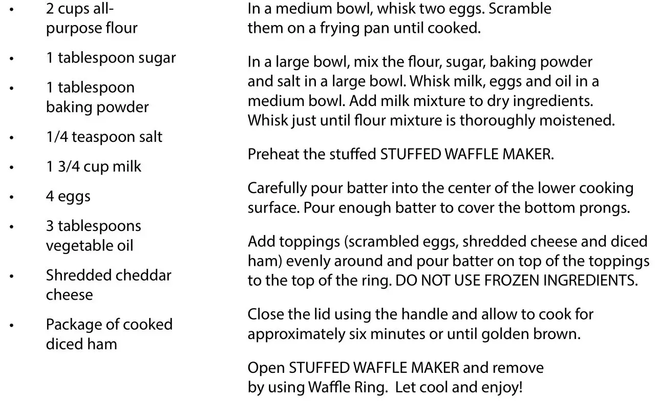 NOSTALGIA MSW5IVY 5-Inch Stuffed Waffle Maker - BREAKFAST STUFFED WAFFLES