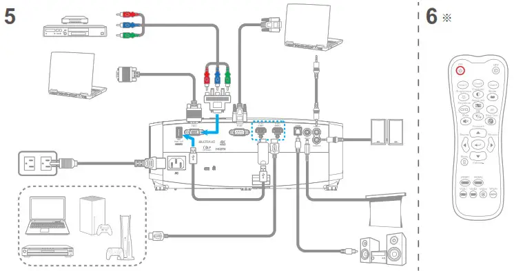Optoma UHD35 4K UHD Gaming and Home Entertainment Projector - 2