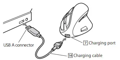 Ergonomic Mouse GMA130 Bluetooth Wireless Mouse-charge