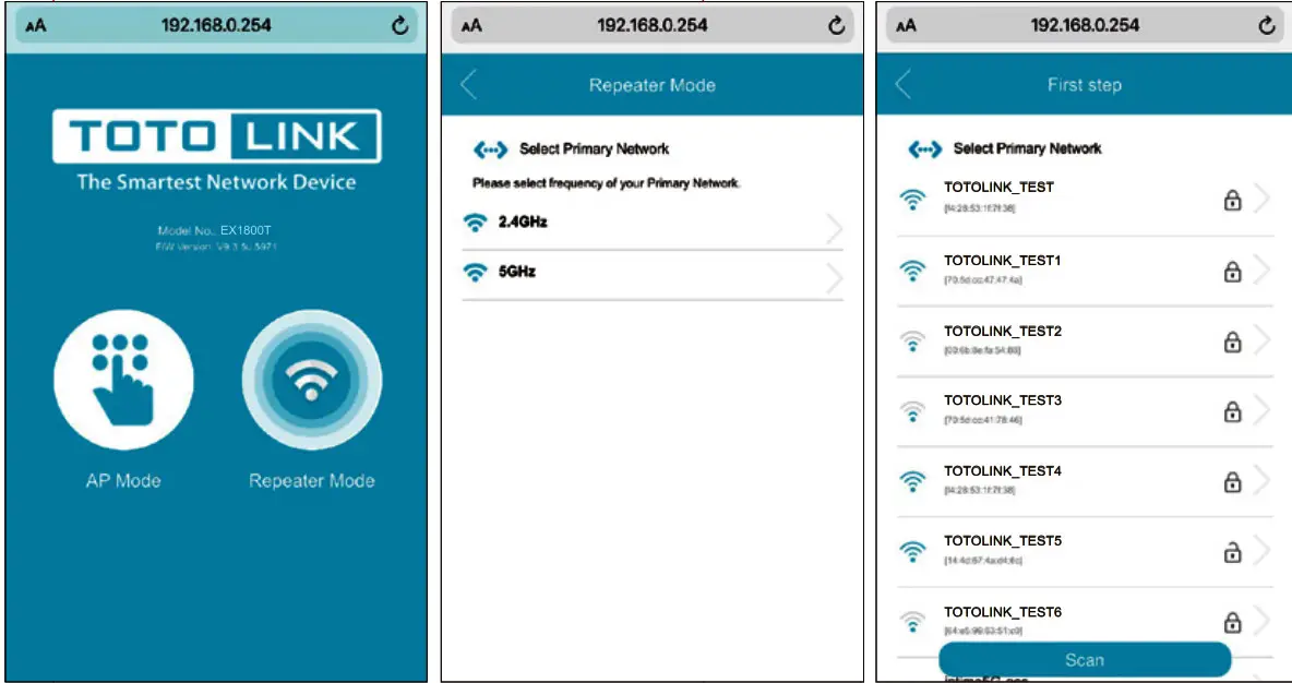 TOTO LINK EX1800T AX1800 Dual Band Wi-Fi Range Extender-Open any browser