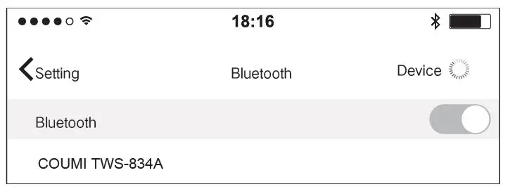 coumi TWS-834A Wireless Bluetooth Earbuds fig56