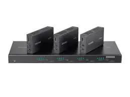 BLACK BIRD 4K 4x4 HDBaseT Matrix with 3 Receivers