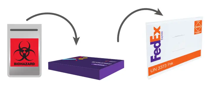 labcorp COVID-19 + Flu Test Home Collection Kit - specimen bag back