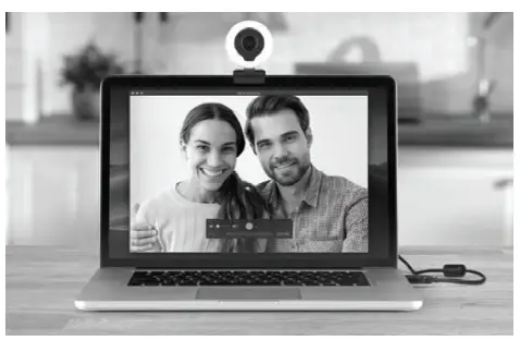 Aluratek AWCL2KFR 2K HD Ring Light Webcam with Tripod fig 3