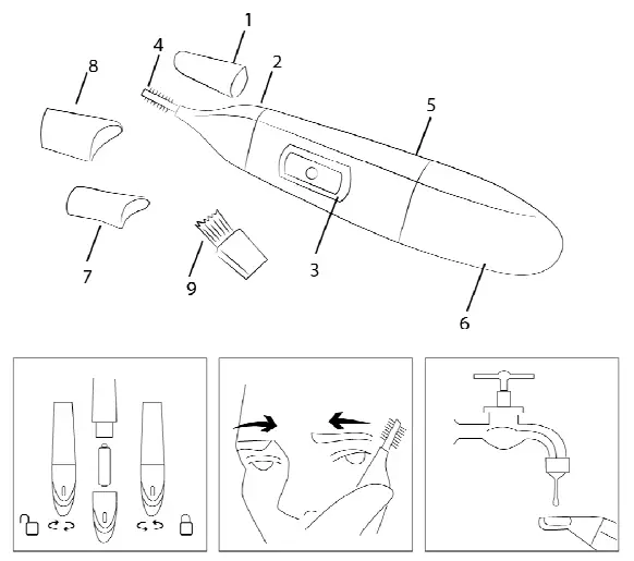 Sytech SY NT19 Hair Clipper - PARTS OF THE SY-NT19