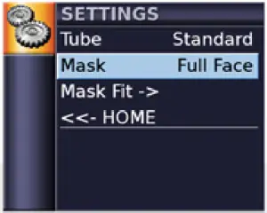 Selecting the mask type