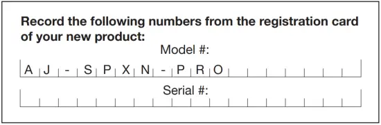 Model + Serial Numbers