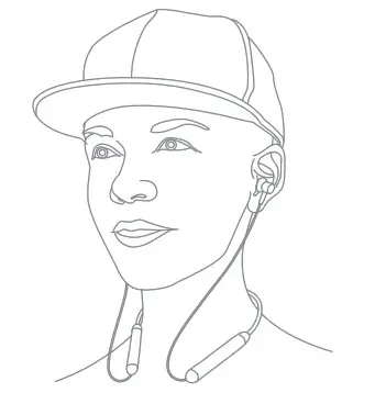 1MORE E1028BT Piston Fit Bluetooth In Ear Headphone- Placement