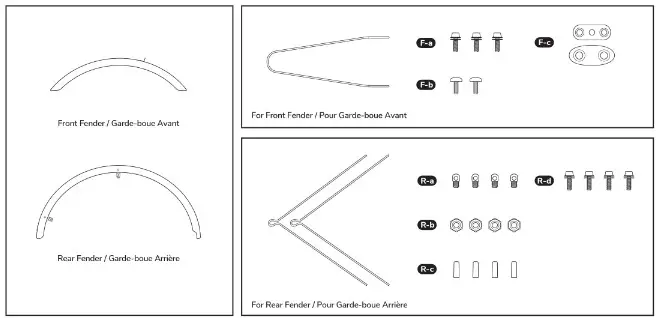 momentum Voya E E Bike Fender Set - Package Contents