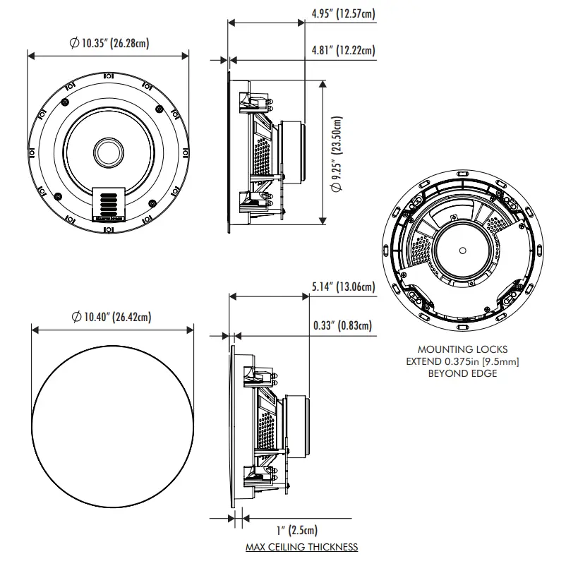 MARTIN LOGAN M C 4 InCeiling Speaker - diagram 2
