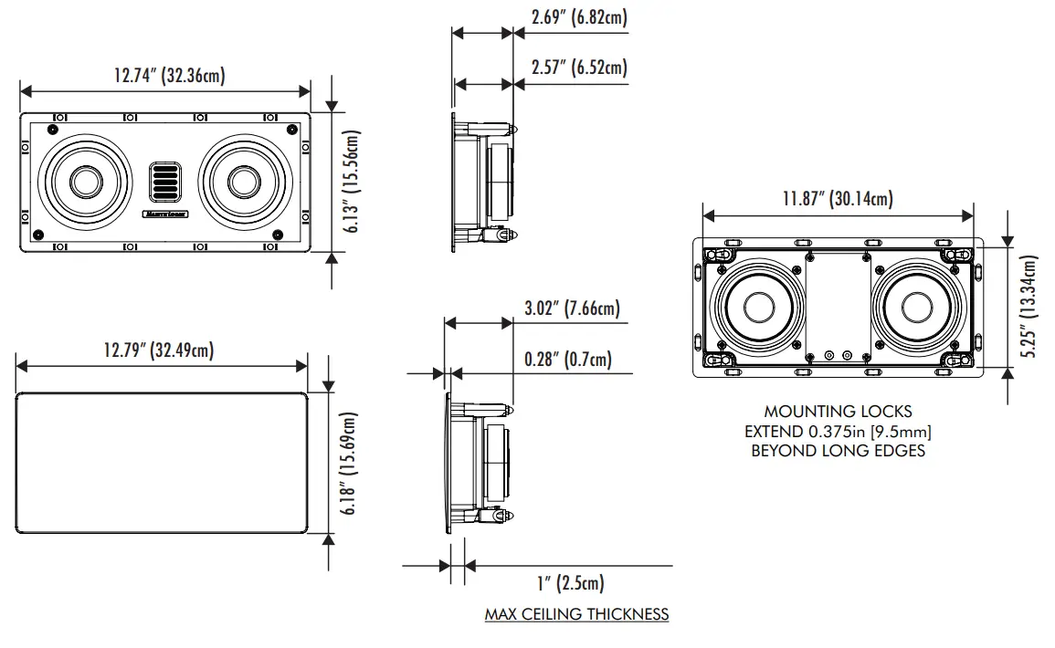 MARTIN LOGAN M C 4 InCeiling Speaker - diagram