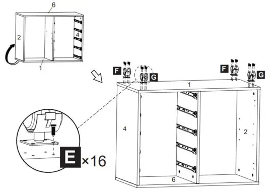 DEVAISE ASNG010 Wood 5 Drawer Storage Cabinet - REMARK 12