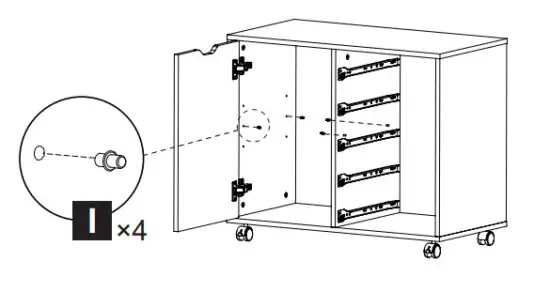 DEVAISE ASNG010 Wood 5 Drawer Storage Cabinet - REMARK 22
