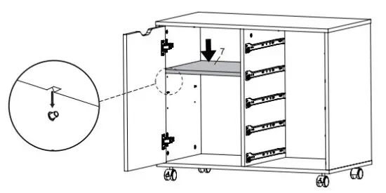 DEVAISE ASNG010 Wood 5 Drawer Storage Cabinet - REMARK 23