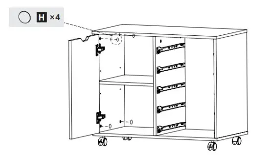 DEVAISE ASNG010 Wood 5 Drawer Storage Cabinet - REMARK 24