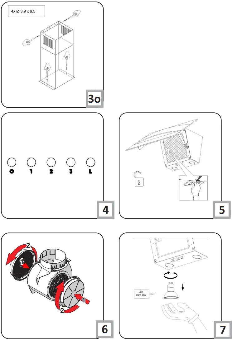 Amica OKC623S Kitchen Extractor Hood fig