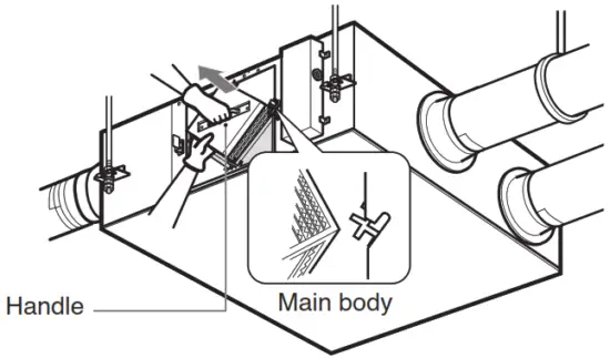 LG LZ-H100GBA4 ERV Heat Recovery Ventilation System - heat exchanger out.