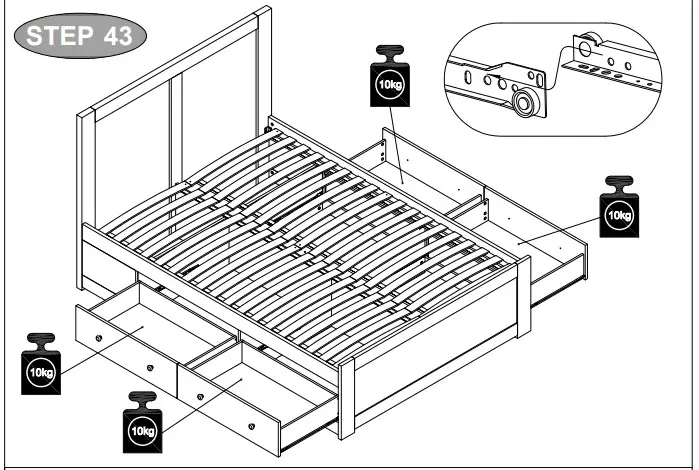 A T HOME Tiverton Double storage HAR DWARE LIS3