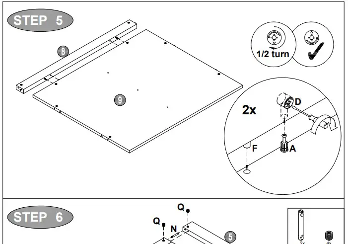 A T HOME Tiverton Double storage HARDWARE LIS2